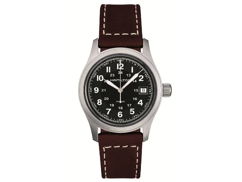 OROLOGIO UOMO QUARZO ACCIAIO/PELLE  KHAKI FIELD  HAMILTON H68411533